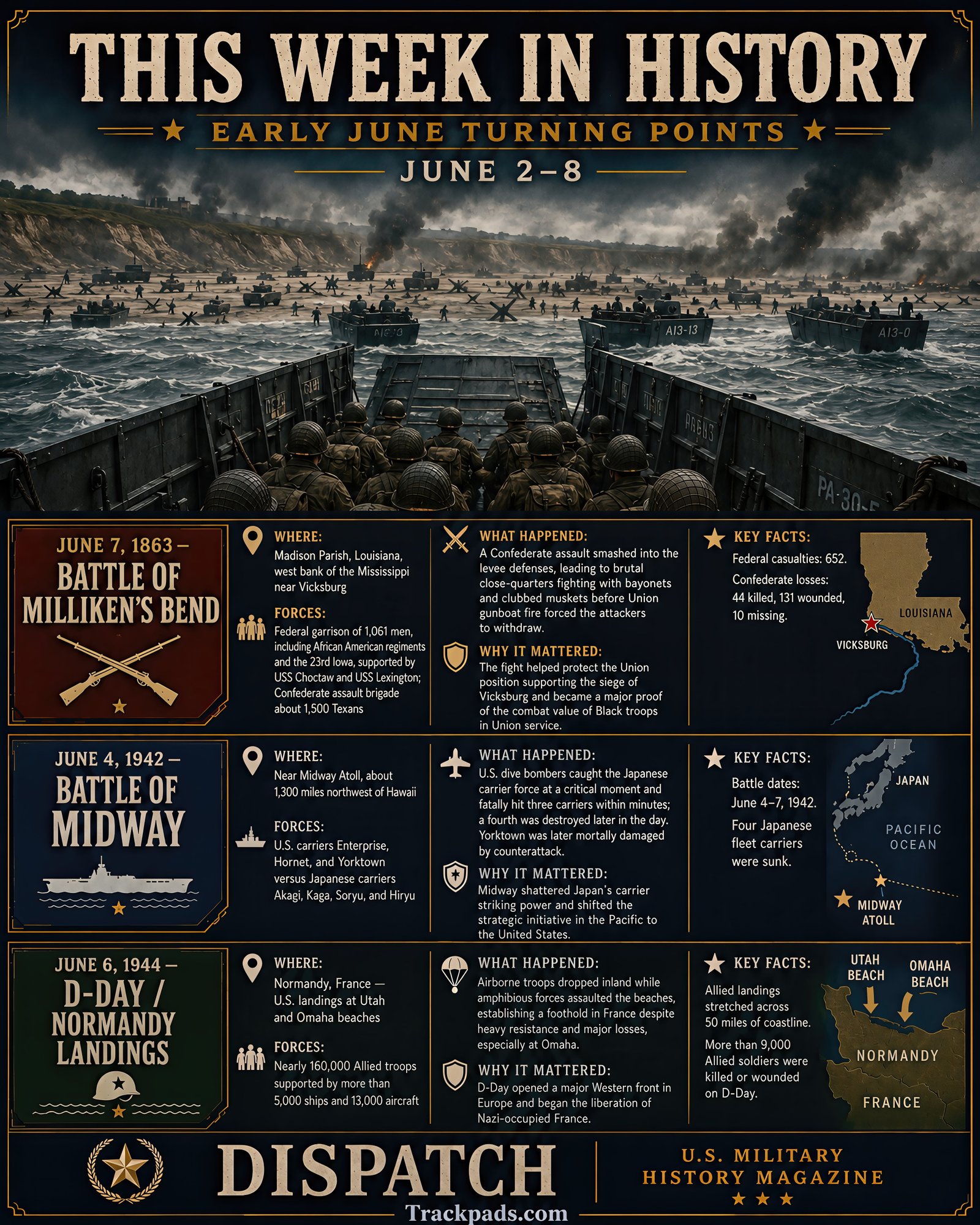 This Week in History Issue 22 infographic